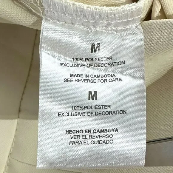 French Connection Women's Wide Leg Trouser Tan Size Medium - Picture 14 of 16